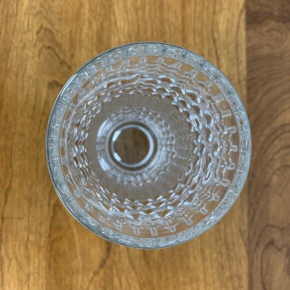 Sklo Union Vase Candle Drip Wax Czech Art Glass Vintage Clear Textured MCM - Picture 3 of 10